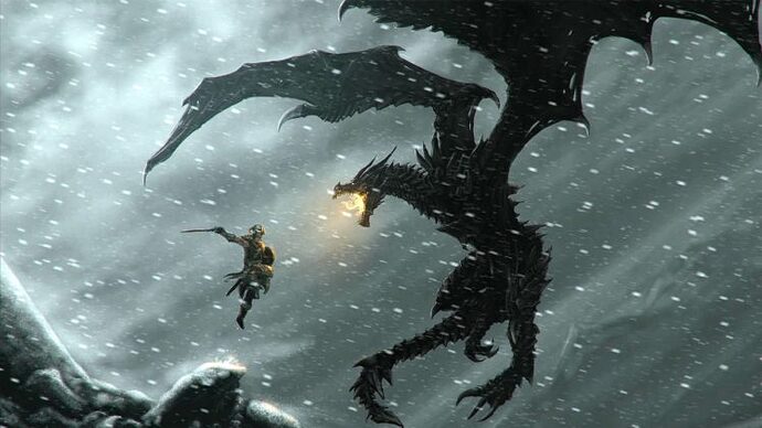 913522-elder-scrolls-fantasy-action-rpg-skyrim-fighting-warrior-artwork-dragon-748x421