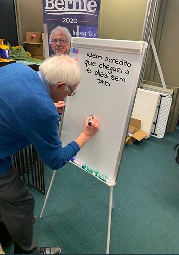 Bernie Sanders Writing on a Whiteboard 17022020231316