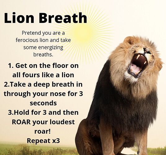 Lions can not roar without breathing / Lion Mentality